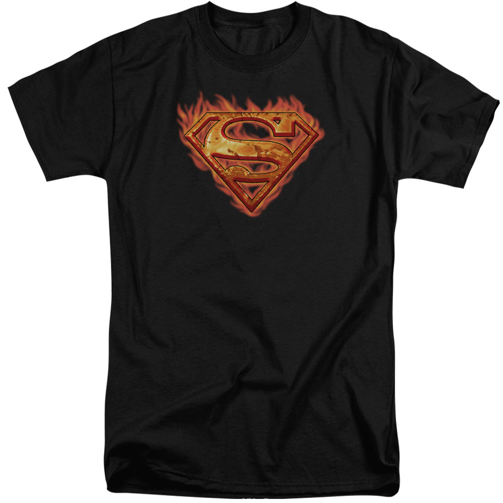 Superman - Hot Metal - Short Sleeve Adult Tall - Black T-shirt