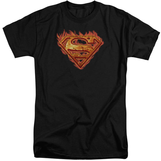 Superman - Hot Metal - Short Sleeve Adult Tall - Black T-shirt