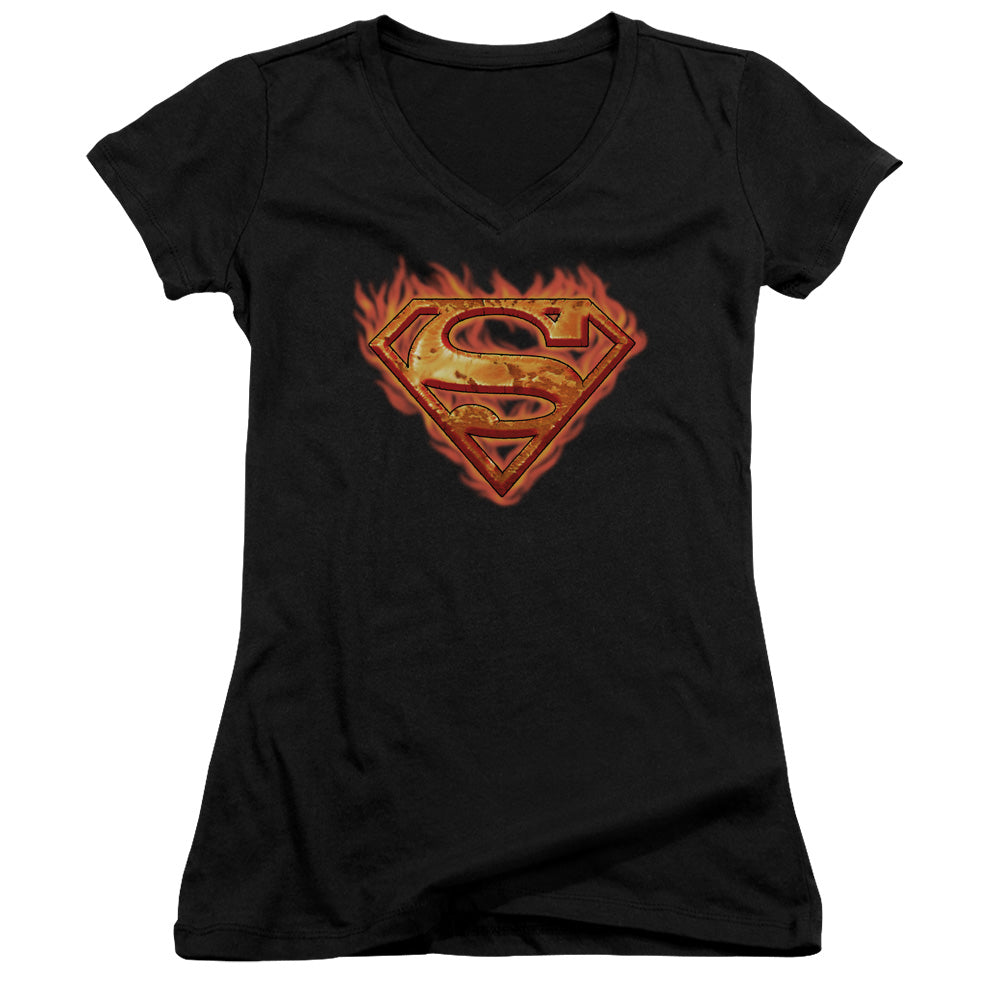 Superman - Hot Metal-junior V-neck - Black