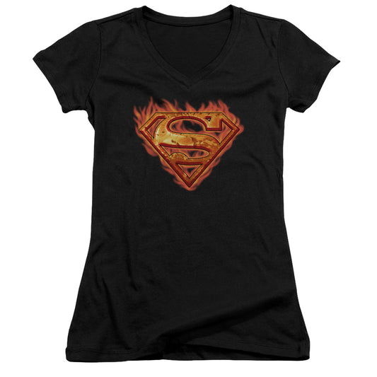 Superman - Hot Metal-junior V-neck - Black