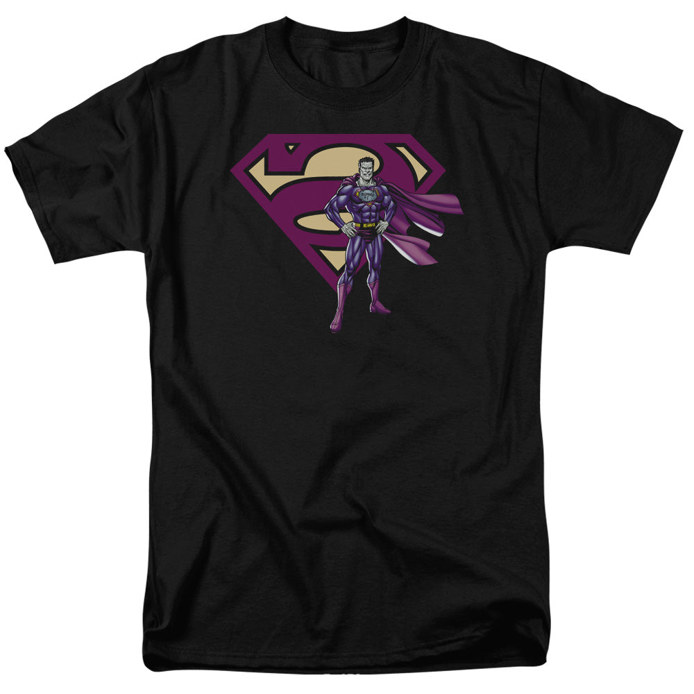 Superman - Bizarro & Logo - Short Sleeve Adult 18/1 - Black T-shirt