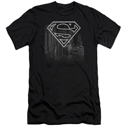 Superman - Skyline-premuim Canvas Adult Slim Fit 30/1 - Black