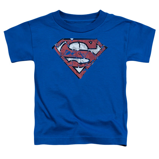 Superman - Ripped And Shredded - Short Sleeve Toddler Tee - Royal Blue T-shirt