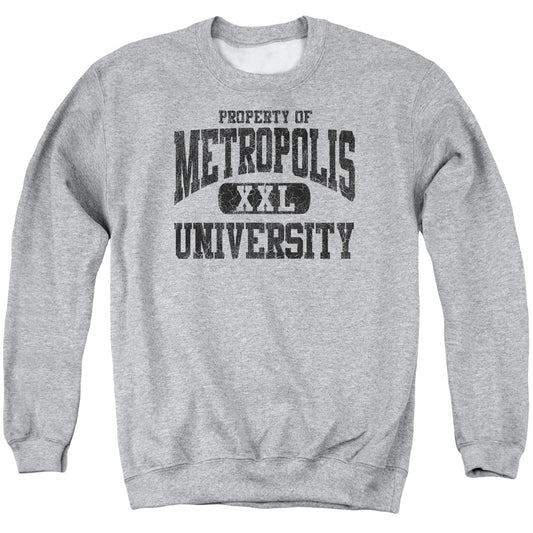 Superman - Property Of Mu - Adult Crewneck Sweatshirt - Athletic Heather
