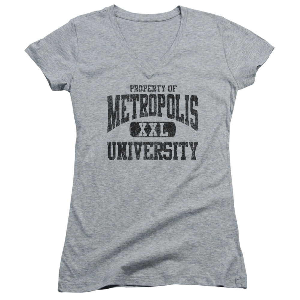 Superman - Property Of Mu - Junior V-neck - Athletic Heather