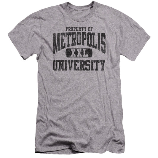 Superman - Property Of Mu-premuim Canvas Adult Slim Fit 30/1 - Athletic Heather