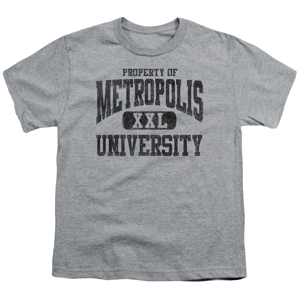 Superman - Property Of Mu - Short Sleeve Youth 18/1 - Athletic Heather T-shirt