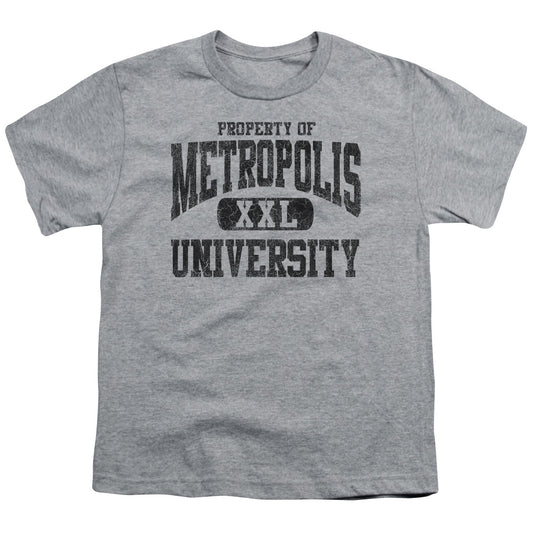 Superman - Property Of Mu - Short Sleeve Youth 18/1 - Athletic Heather T-shirt
