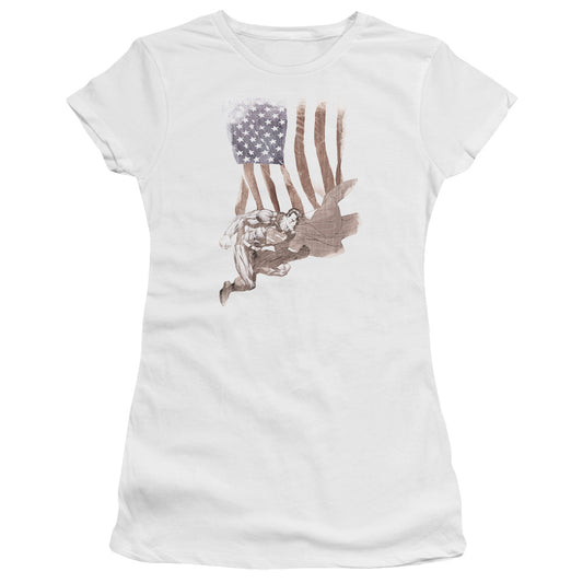 SUPERMAN SUPER AMERICAN - S/S JUNIOR SHEER - WHITE T-Shirt