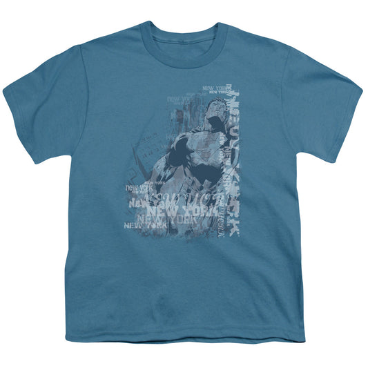 Superman - Super City - Short Sleeve Youth 18/1 - Slate T-shirt
