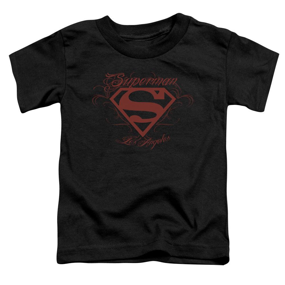 Superman - La - Short Sleeve Toddler Tee - Black T-shirt