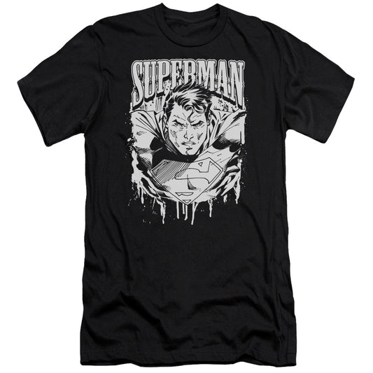 Superman - Super Metal-premuim Canvas Adult Slim Fit 30/1 - Black
