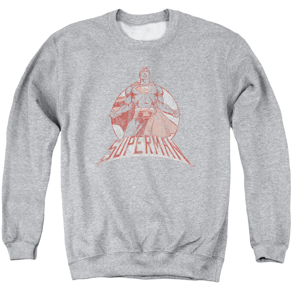 Superman - Super Bad - Adult Crewneck Sweatshirt - Athletic Heather