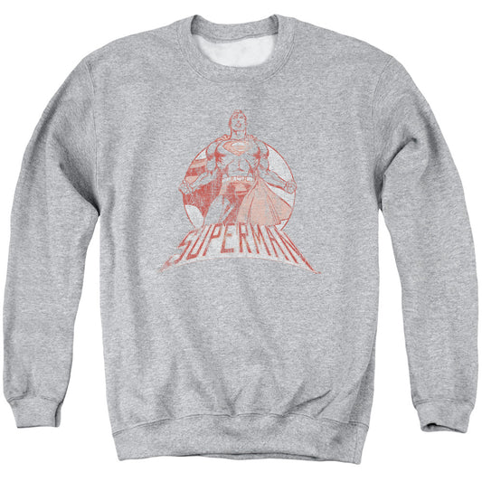 Superman - Super Bad - Adult Crewneck Sweatshirt - Athletic Heather