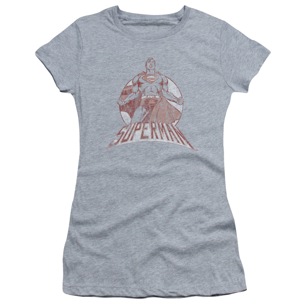 Superman - Super Bad - Short Sleeve Junior Sheer - Athletic Heather T-shirt