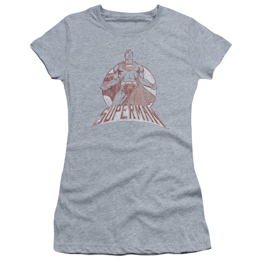 Superman - Super Bad - Short Sleeve Junior Sheer - Athletic Heather T-shirt