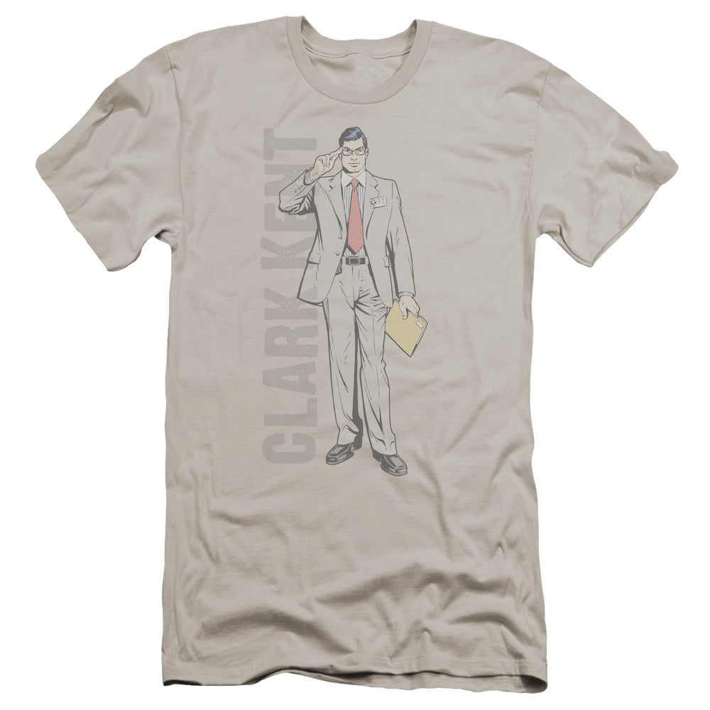 Superman - Clark Kent-premuim Canvas Adult Slim Fit 30/1 - Silver