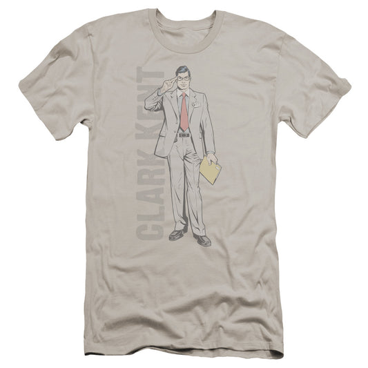 Superman - Clark Kent-premuim Canvas Adult Slim Fit 30/1 - Silver
