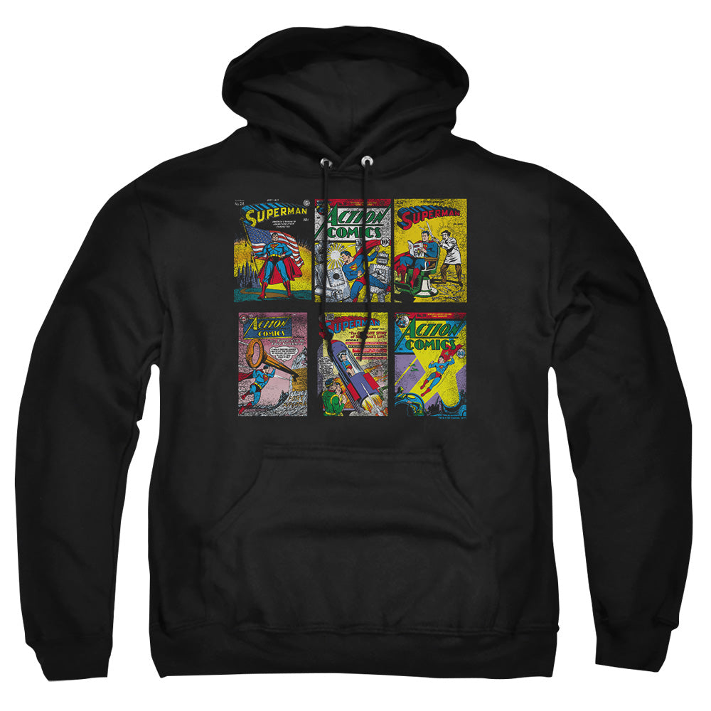 Superman - Sm Covers - Adult Pull-over Hoodie - Black