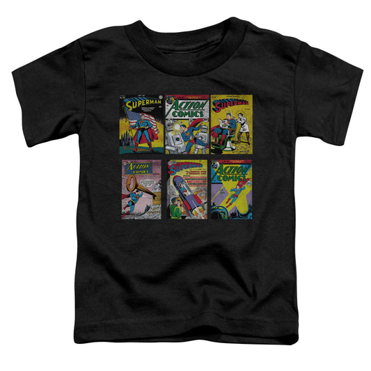 Superman - Sm Covers - Short Sleeve Toddler Tee - Black T-shirt