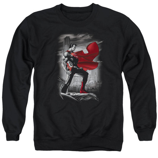 Superman - Metropolis Guardian - Adult Crewneck Sweatshirt - Black