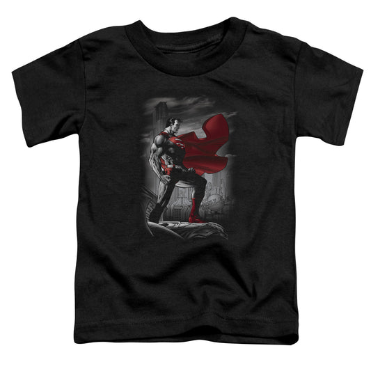Superman - Metropolis Guardian - Short Sleeve Toddler Tee - Black T-shirt
