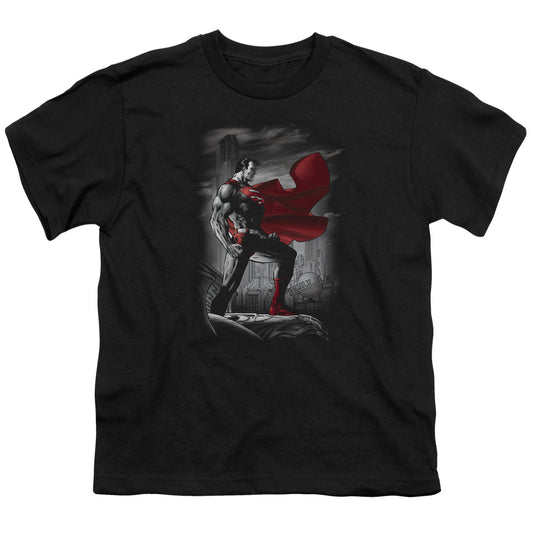 Superman - Metropolis Guardian - Short Sleeve Youth 18/1 - Black T-shirt
