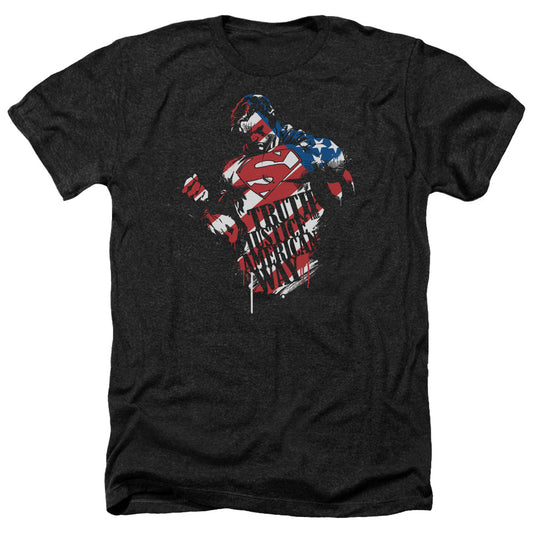 Superman - The American Way - Adult Heather-black