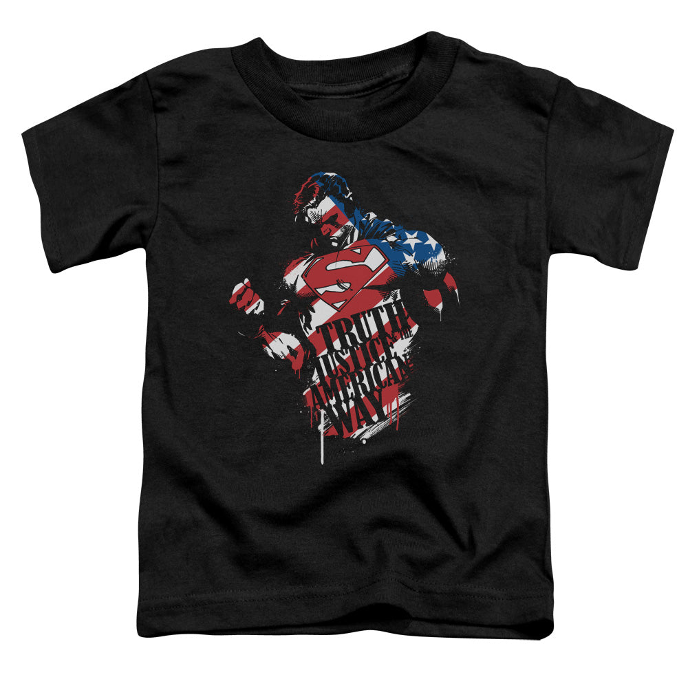 Superman - The American Way - Short Sleeve Toddler Tee - Black T-shirt