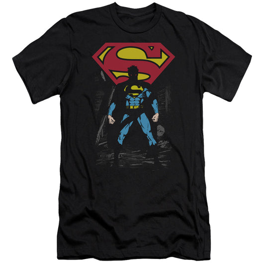 Superman - Dark Alley-premuim Canvas Adult Slim Fit 30/1 - Black