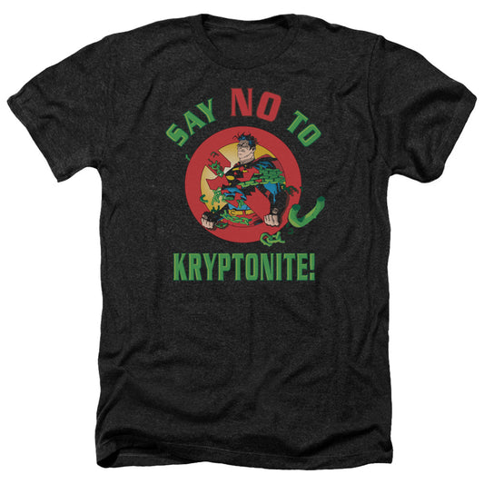 Superman - Say No To Kryptonite - Adult Heather-black