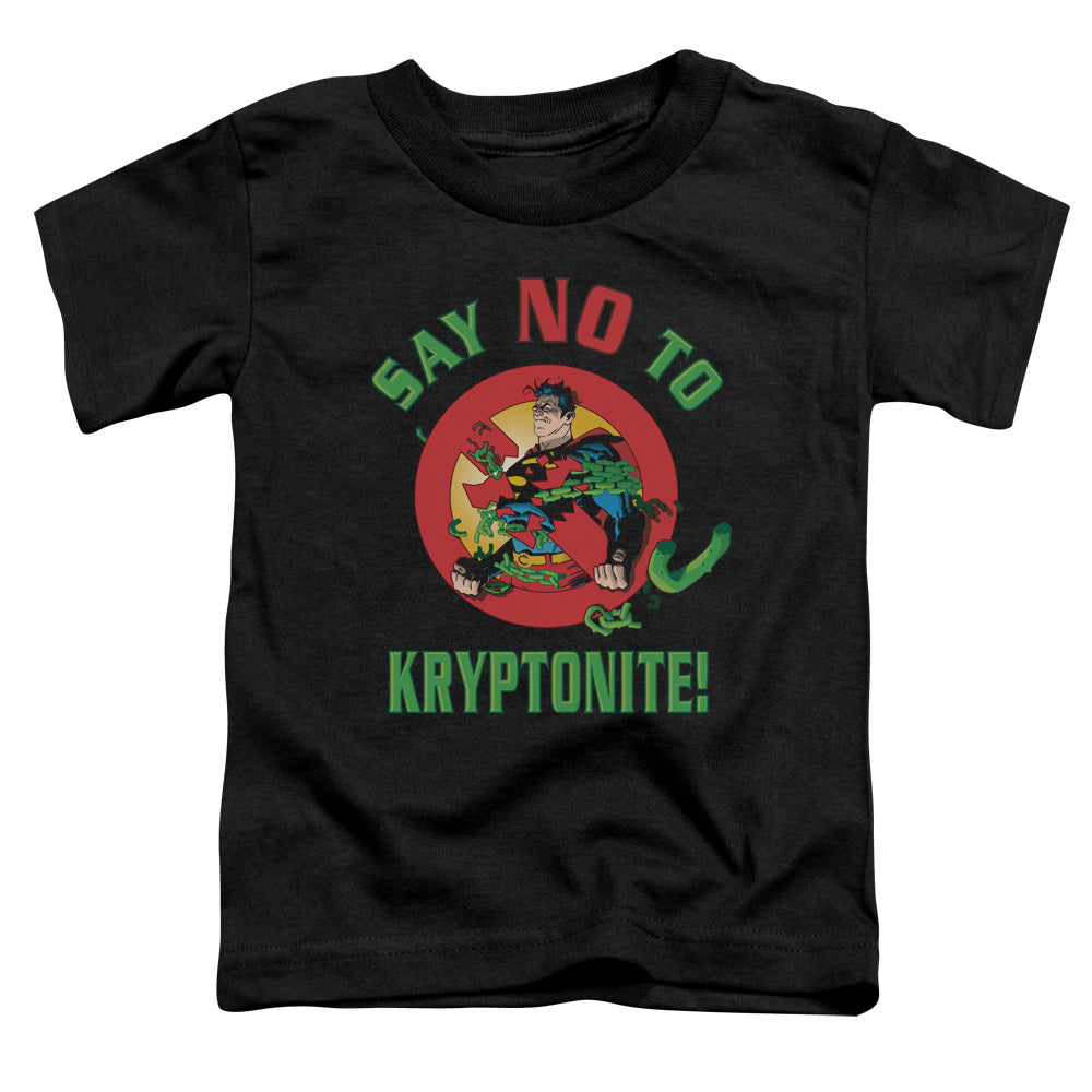 Superman - Say No To Kryptonite - Short Sleeve Toddler Tee - Black T-shirt