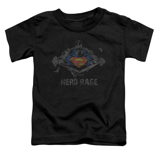 Superman - Nerd Rage - Short Sleeve Toddler Tee - Black T-shirt