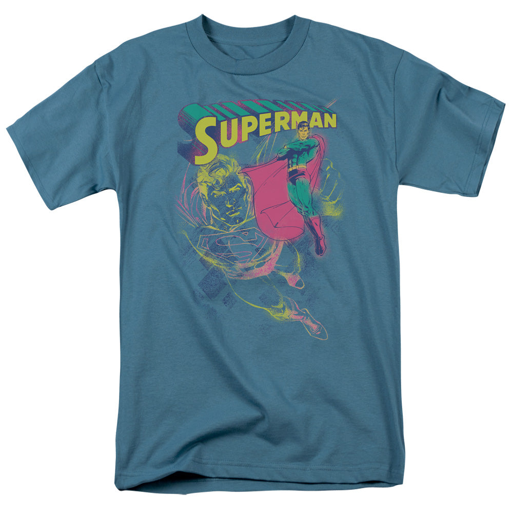 Superman - Super Spray - Short Sleeve Adult 18/1 - Slate T-shirt