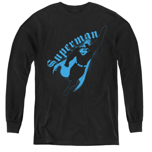 Superman Darkness - Youth Long Sleeve Tee - Black