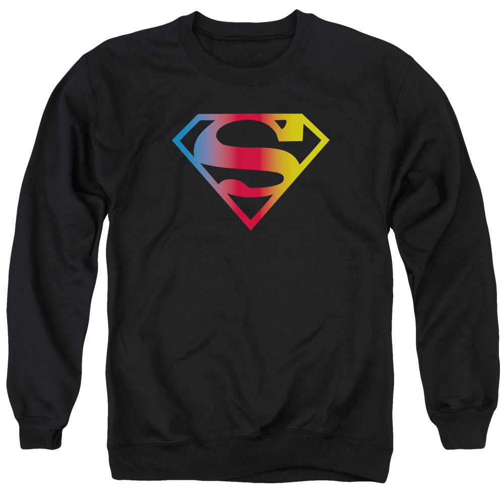 Superman - Gradient Superman Logo - Adult Crewneck Sweatshirt - Black