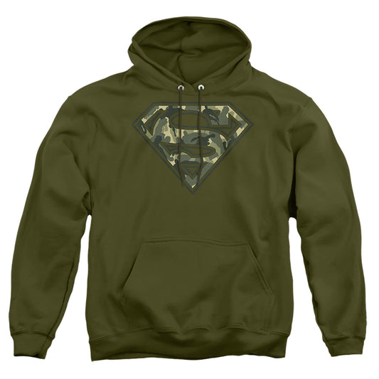 Superman - Super Camo - Adult Pull-over Hoodie - Military Green