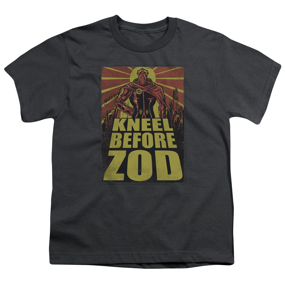 Superman - Zod Poster - Short Sleeve Youth 18/1 - Charcoal T-shirt