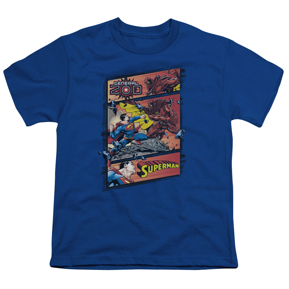 SUPERMAN SUPERMAN VS ZOD - S/S YOUTH 18/1 - ROYAL BLUE T-Shirt