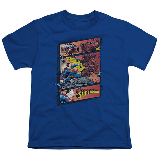 SUPERMAN SUPERMAN VS ZOD - S/S YOUTH 18/1 - ROYAL BLUE T-Shirt