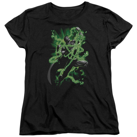 Superman - Kryptonite Chains - Short Sleeve Womens Tee - Black T-shirt