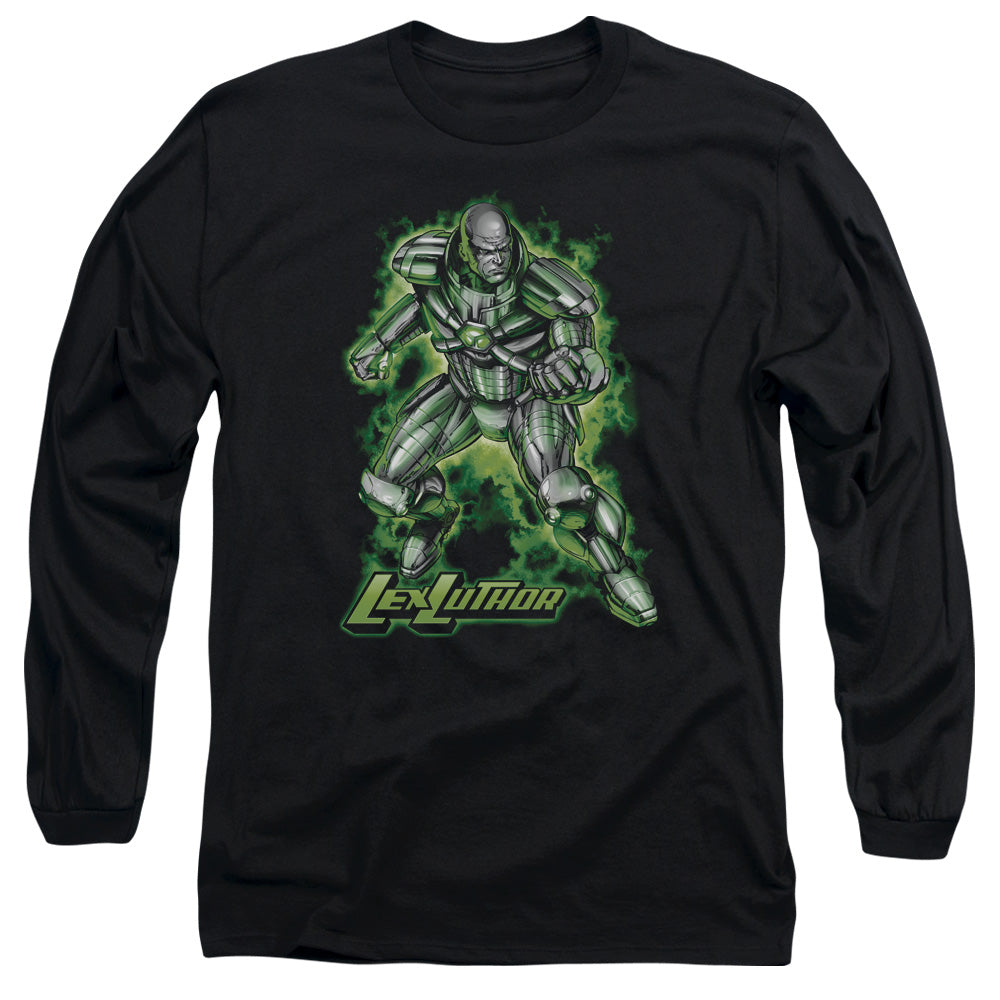 Superman - Kryptonite Powered - Long Sleeve Adult 18/1 - Black T-shirt