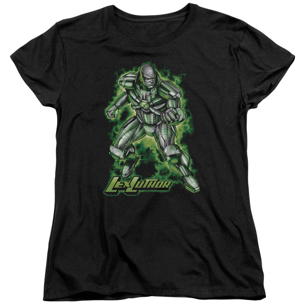 Superman - Kryptonite Powered - Short Sleeve Womens Tee - Black T-shirt