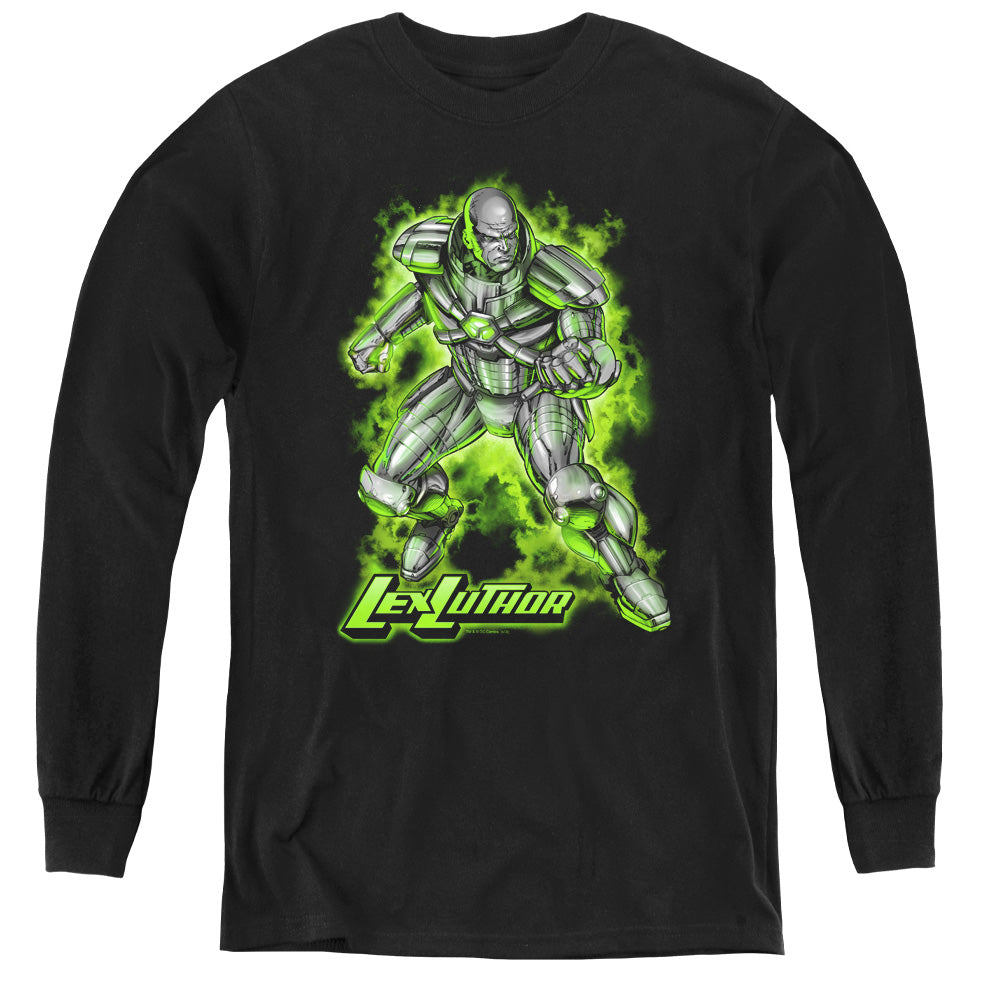 Superman - Kryptonite Powered - Youth Long Sleeve Tee - Black