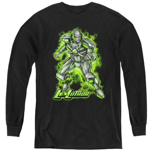 Superman - Kryptonite Powered - Youth Long Sleeve Tee - Black