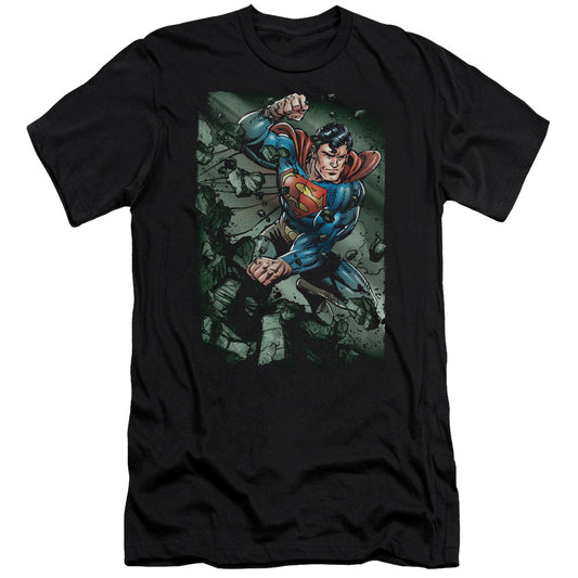 Superman - Indestructible - Short Sleeve Adult 30/1 - Black T-shirt