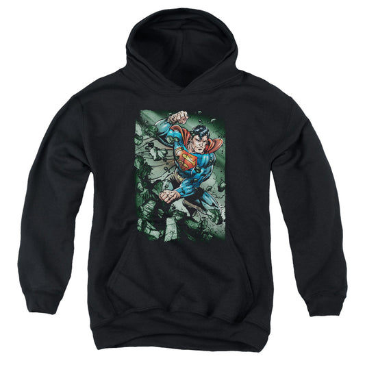 Superman - Indestructible - Youth Pull-over Hoodie - Black