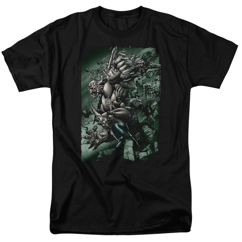 Superman - Doomsday Destruction - Short Sleeve Adult 18/1 - Black T-shirt