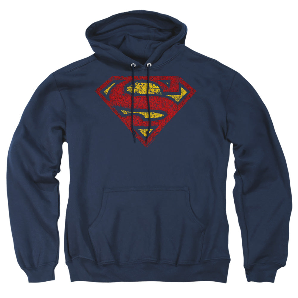 Superman - Crackle S - Adult Pull-over Hoodie - Navy