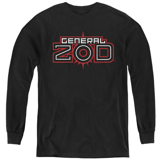 Superman - Zod Logo - Youth Long Sleeve Tee - Black